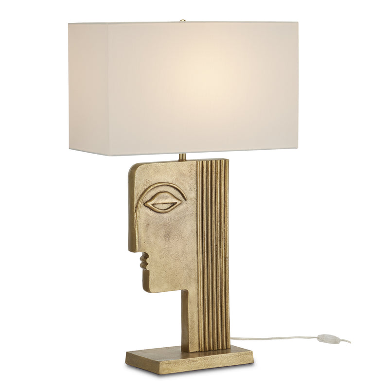 Currey and Company 6000-0859 One Light Table Lamp, Antique Brass Finish-LightingWellCo