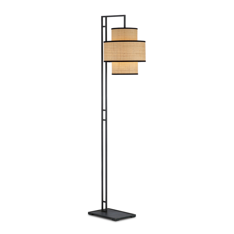 Currey and Company 8000-0129 One Light Floor Lamp, Blacksmith/Natural Finish-LightingWellCo