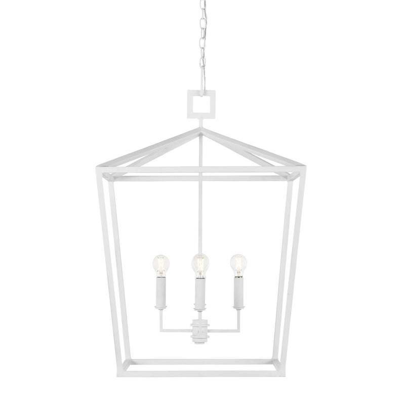 Currey and Company 9000-0977 Five Light Chandelier, Gesso White Finish-LightingWellCo