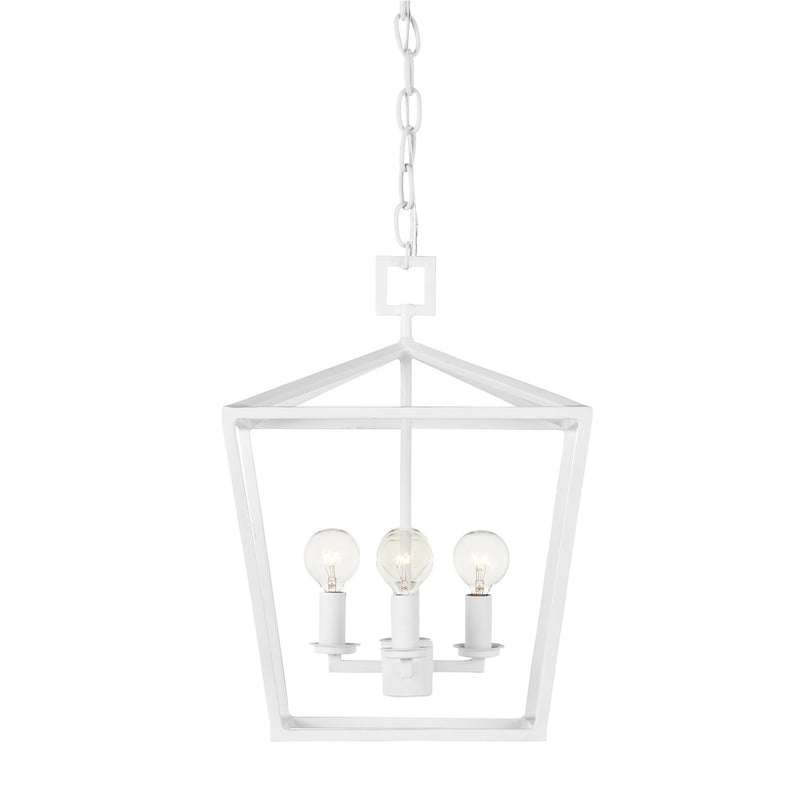 Currey and Company 9000-0978 Four Light Chandelier, Gesso White Finish-LightingWellCo