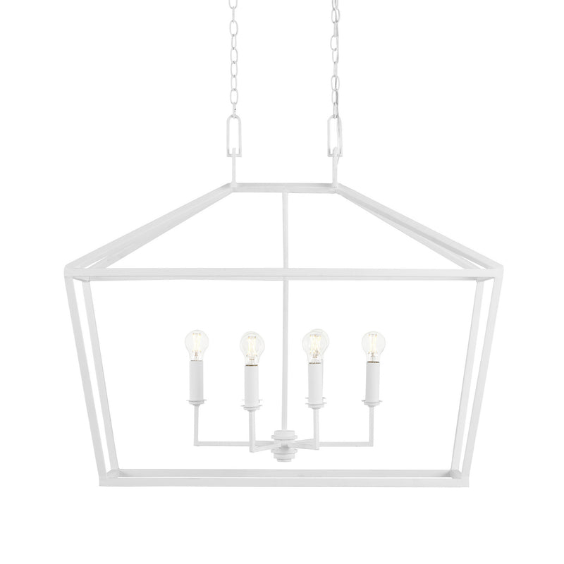 Currey and Company 9000-0979 Six Light Chandelier, Gesso White Finish-LightingWellCo
