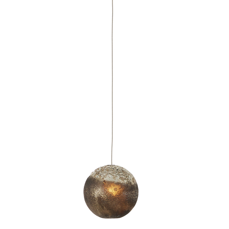 Currey and Company 9000-1012 One Light Pendant, Antique Silver/Antique Gold/Matte Charcoal/Silver Finish-LightingWellCo