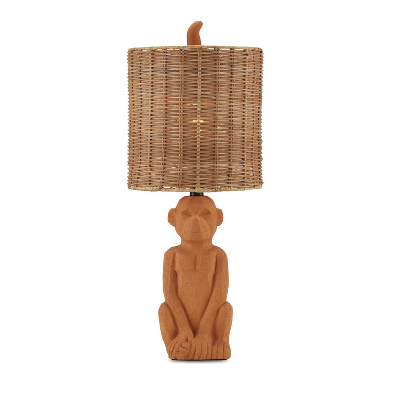 Currey and Company 6000-0850 One Light Table Lamp, Terracotta Finish-LightingWellCo