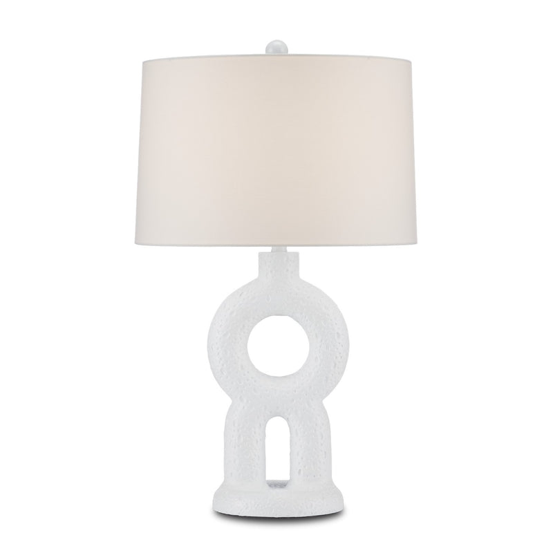 Currey and Company 6000-0857 One Light Table Lamp, White Finish-LightingWellCo
