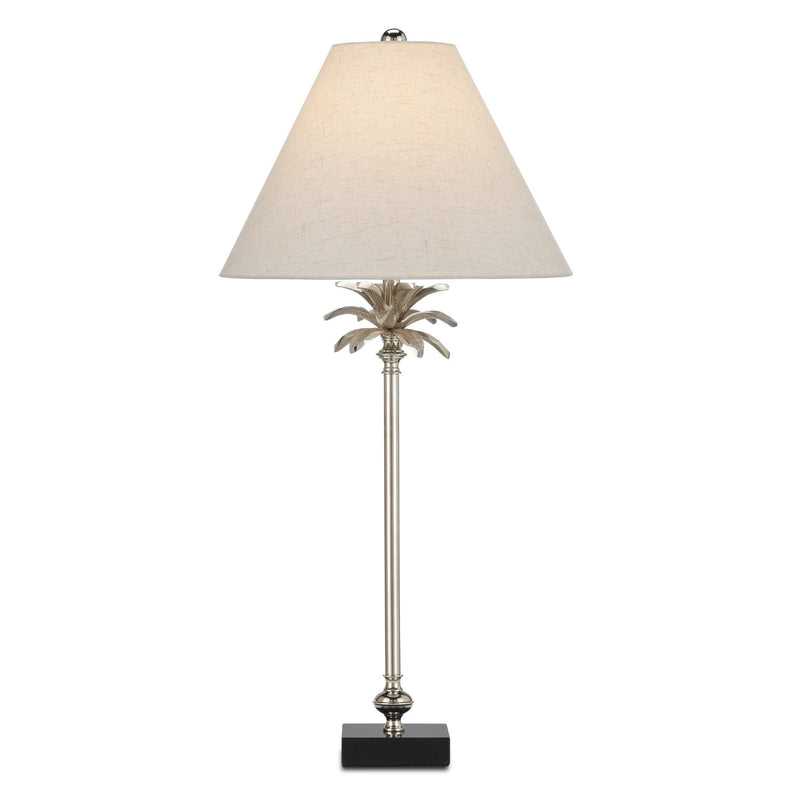 Currey and Company 6000-0860 One Light Table Lamp, Polished Nickel/Black Finish-LightingWellCo