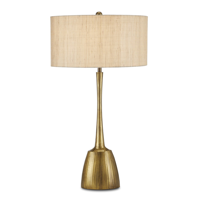 Currey and Company 6000-0861 One Light Table Lamp, Antique Brass Finish-LightingWellCo
