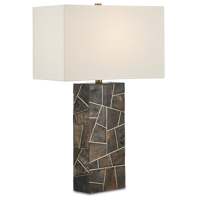 Currey and Company 6000-0879 One Light Table Lamp, Natural/Brass Finish-LightingWellCo