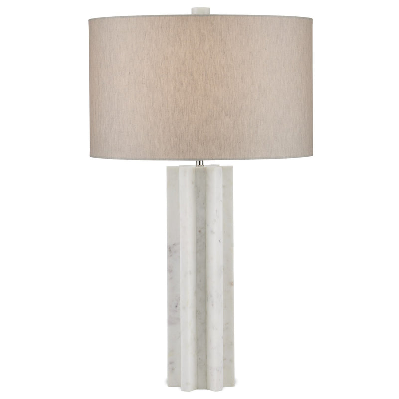 Currey and Company 6000-0893 One Light Table Lamp, White Finish-LightingWellCo