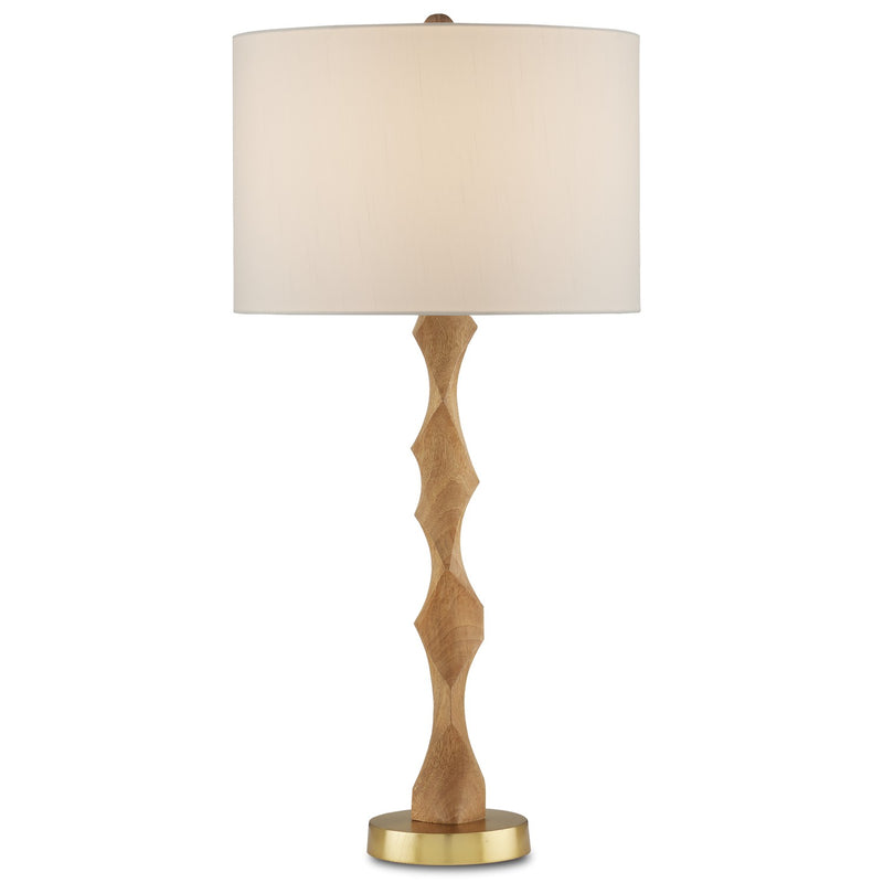 Currey and Company 6000-0894 One Light Table Lamp, Natural/Brass Finish-LightingWellCo