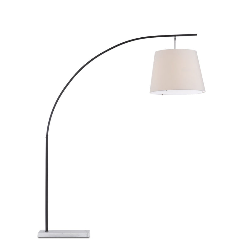 Currey and Company 8000-0127 Two Light Floor Lamp, Oil Rubbed Bronze/White Finish-LightingWellCo