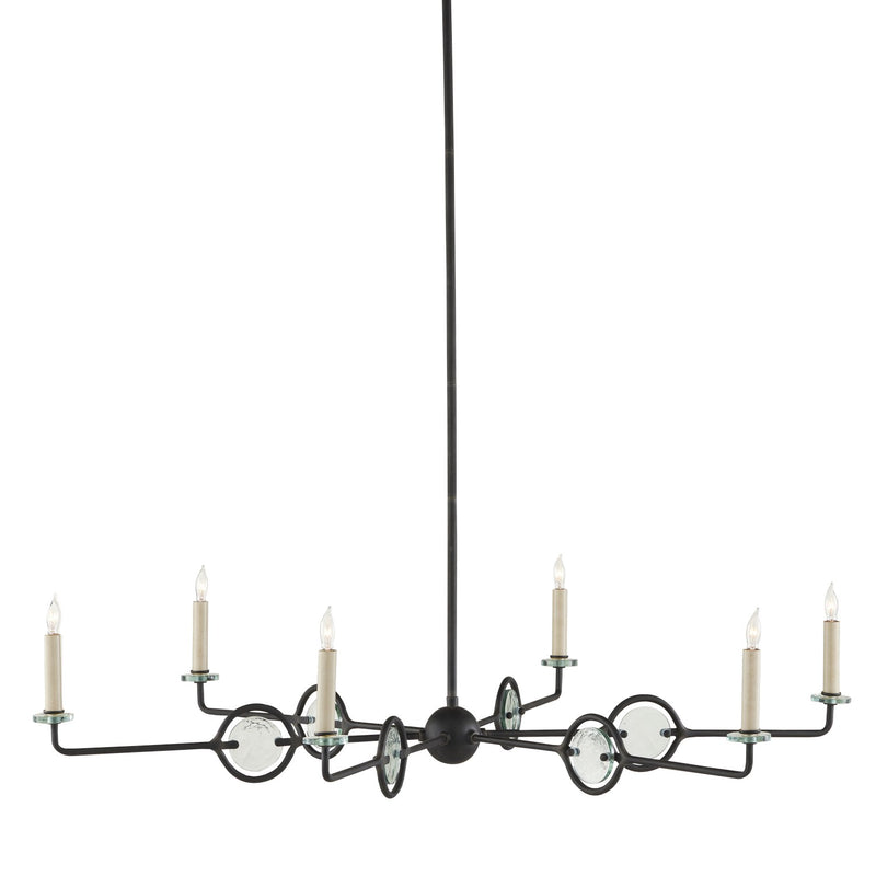 Currey and Company 9000-0969 Six Light Chandelier, Blacksmith Finish-LightingWellCo