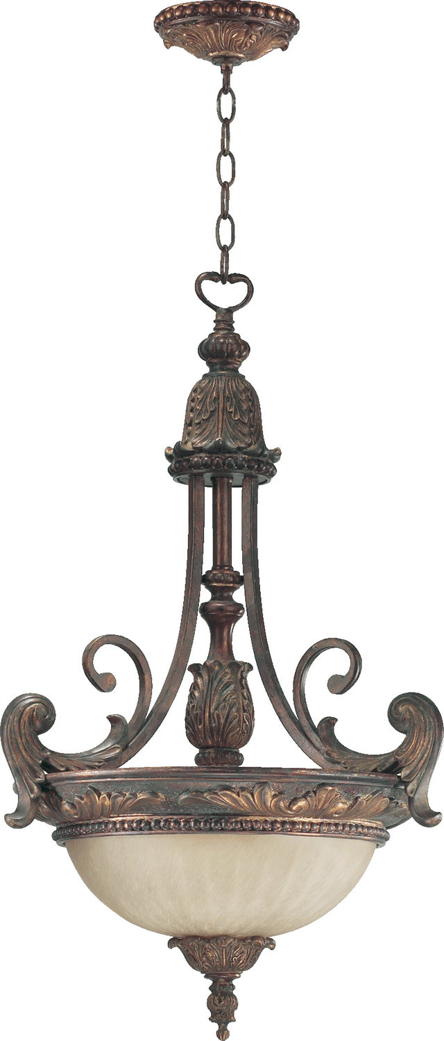 Quorum 8230-3-88 Three Light Pendant, Corsican Gold Finish - LightingWellCo
