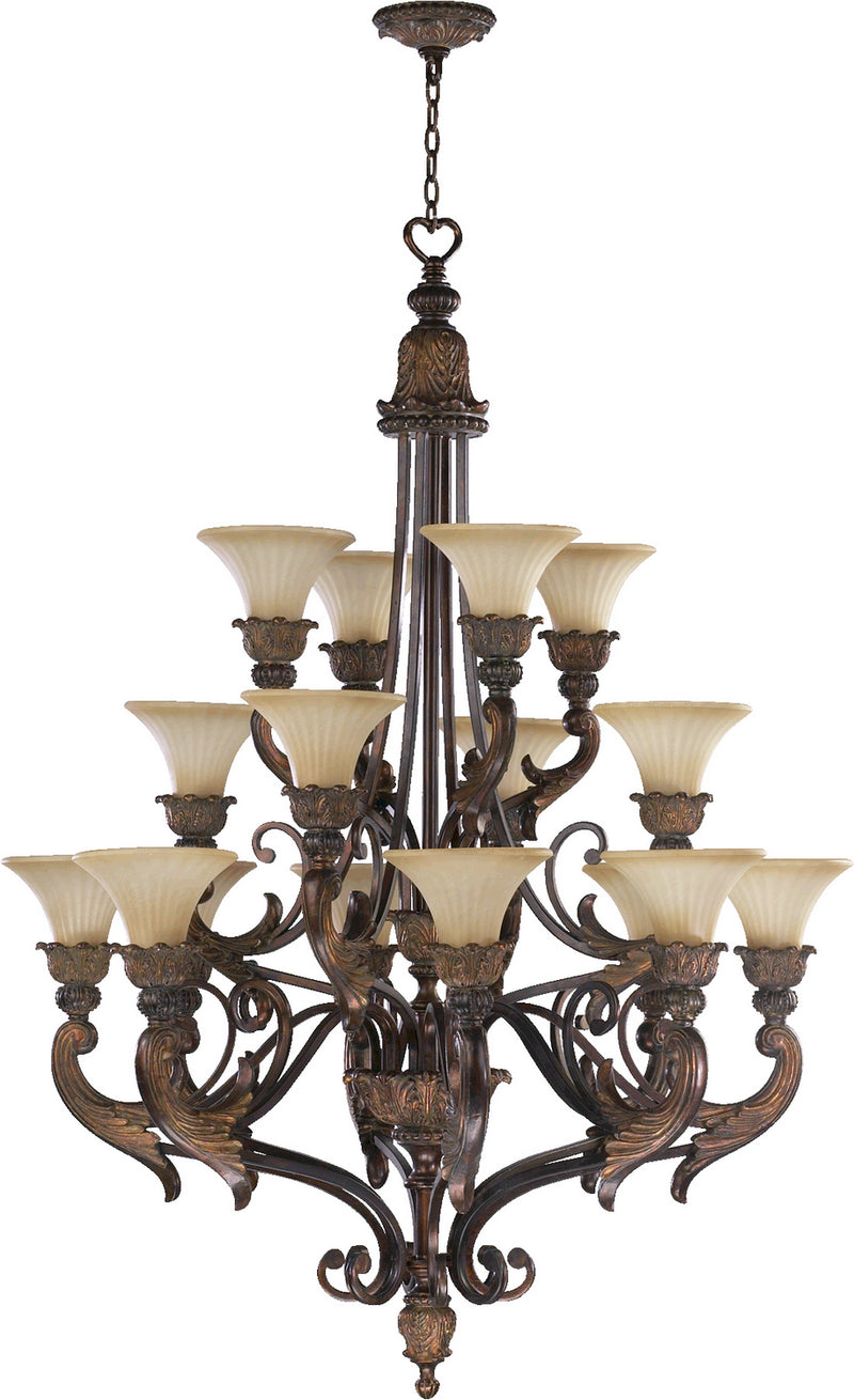 Quorum 6230-16-88 16 Light Chandelier, Corsican Gold Finish - LightingWellCo