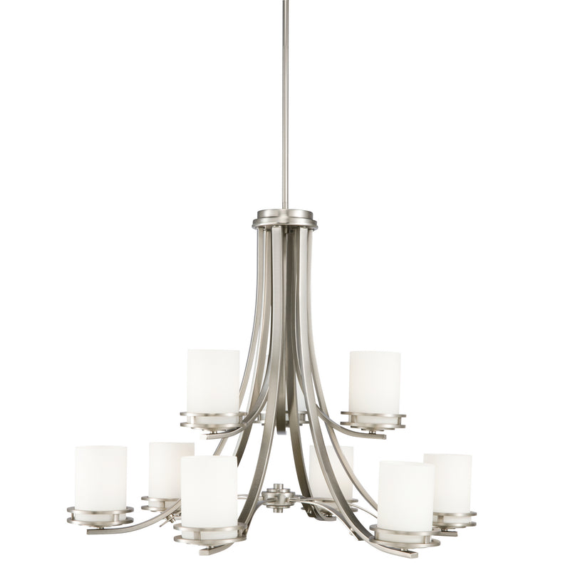 Kichler 1674NI Nine Light Chandelier, Brushed Nickel Finish - LightingWellCo