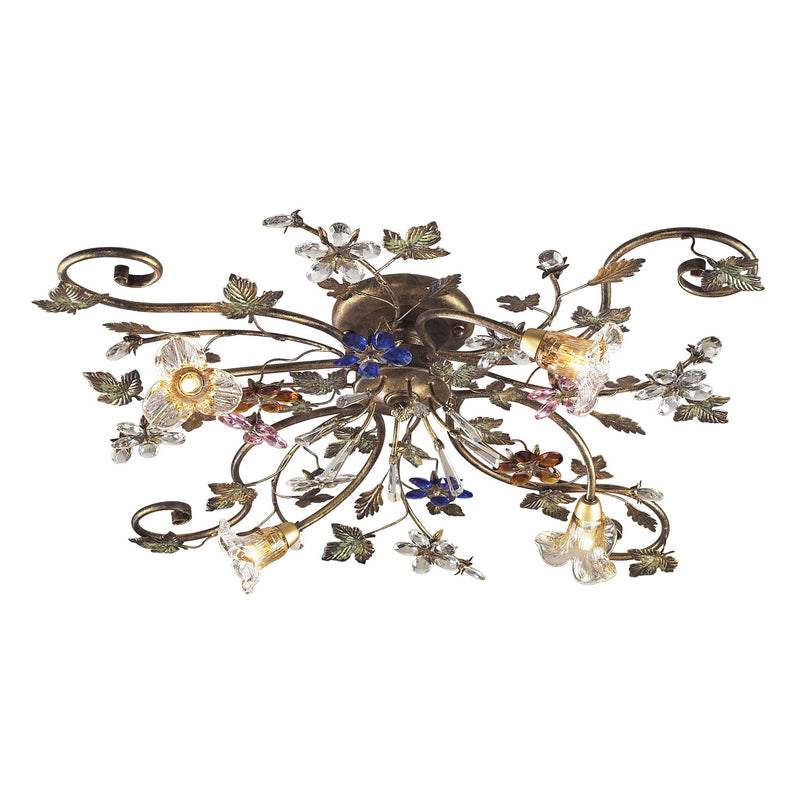 ELK Home 9105/4 Four Light Semi Flush Mount, Bronzed Rust Finish-LightingWellCo