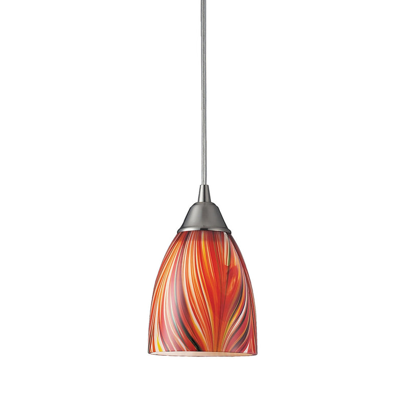 ELK Home 416-1M One Light Mini Pendant, Satin Nickel Finish-LightingWellCo
