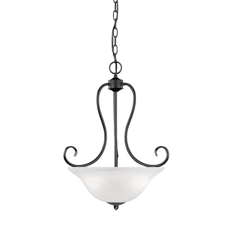 Millennium 73-BK Three Light Pendant, Black Finish - LightingWellCo