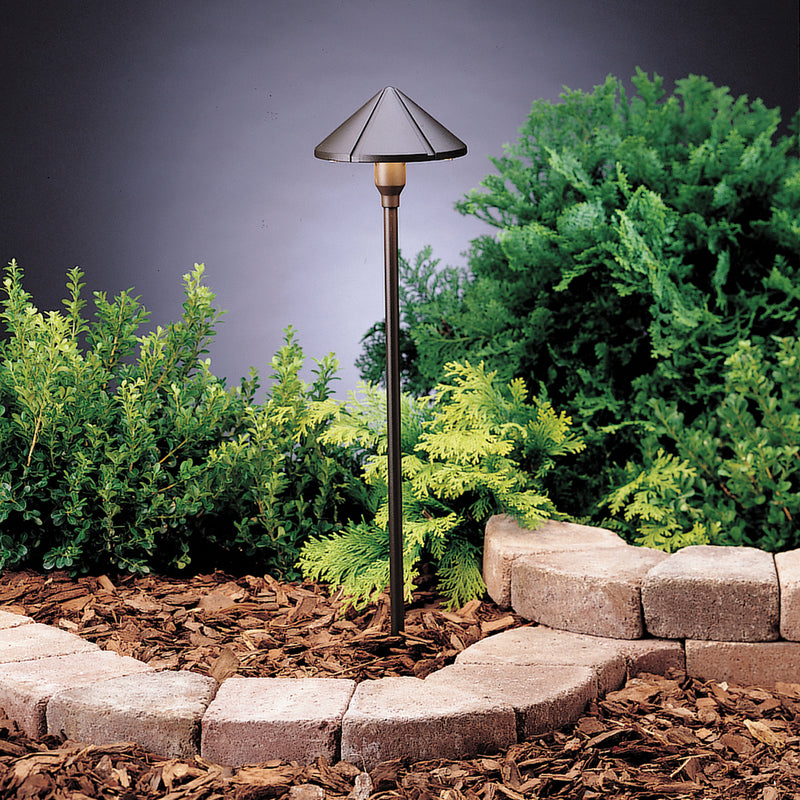 Kichler 15326AZT One Light Path & Spread, Textured Architectural Bronze Finish - LightingWellCo