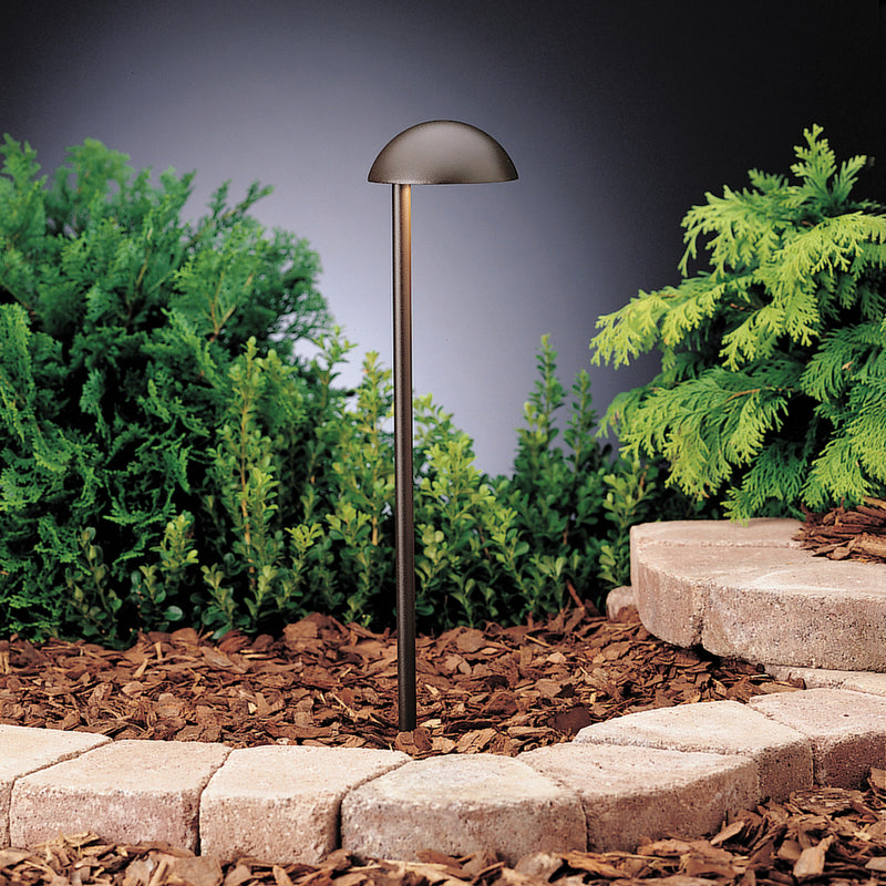 Kichler 15423AZT One Light Path & Spread, Textured Architectural Bronze Finish - LightingWellCo