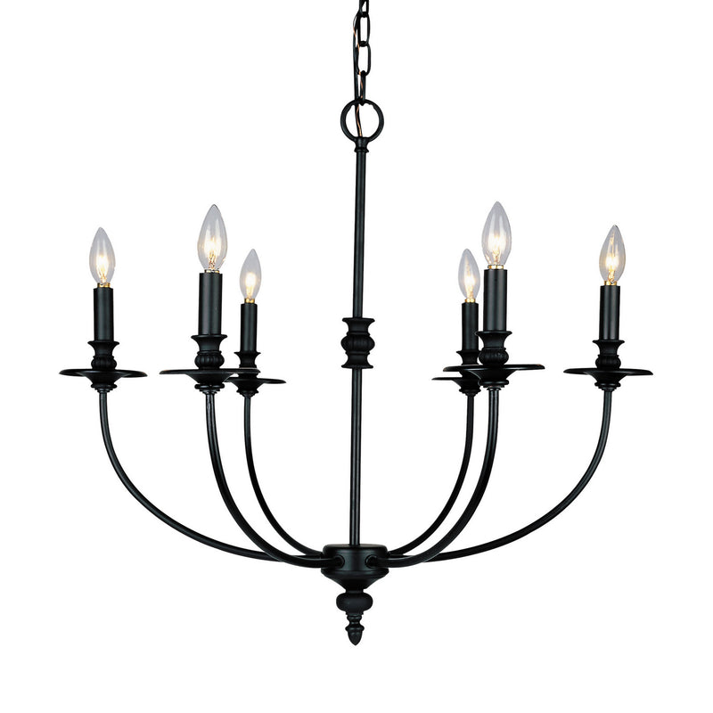 ELK Home 286-OB Six Light Chandelier, Oil Rubbed Bronze Finish - At LightingWellCo