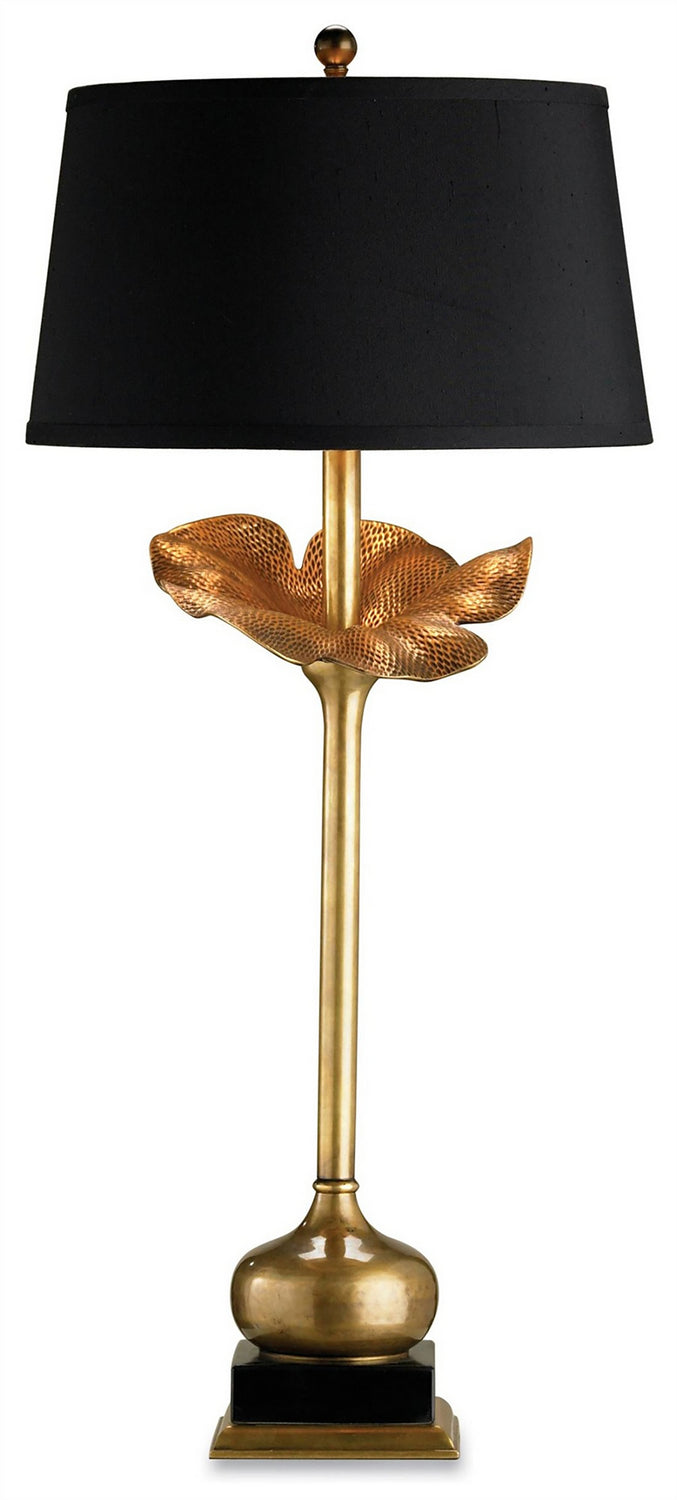 Currey and Company 6240 One Light Table Lamp, Antique Brass Finish-LightingWellCo