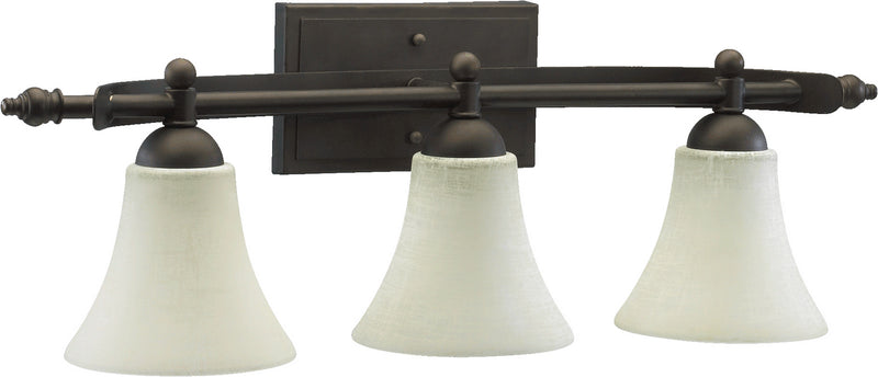 Quorum 5077-3-86 Three Light Vanity, Oiled Bronze Finish - LightingWellCo