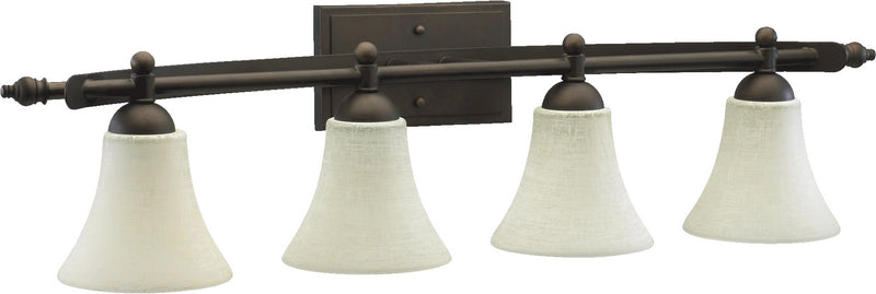 Quorum 5077-4-86 Four Light Vanity, Oiled Bronze Finish - LightingWellCo