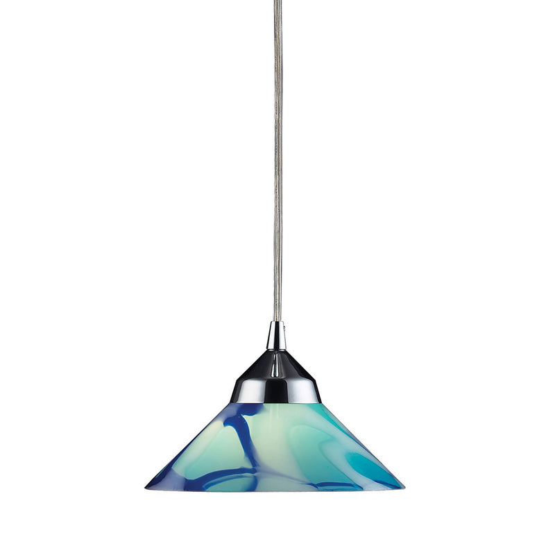 ELK Home 1477/1CAR One Light Mini Pendant, Polished Chrome Finish - At LightingWellCo