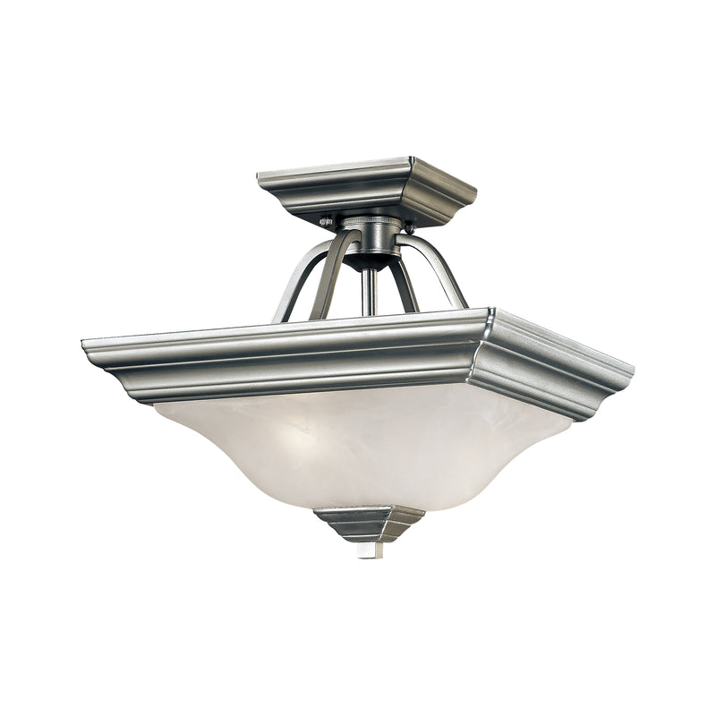 Millennium 742-SN Two Light Semi-Flush Mount, Satin Nickel Finish - LightingWellCo