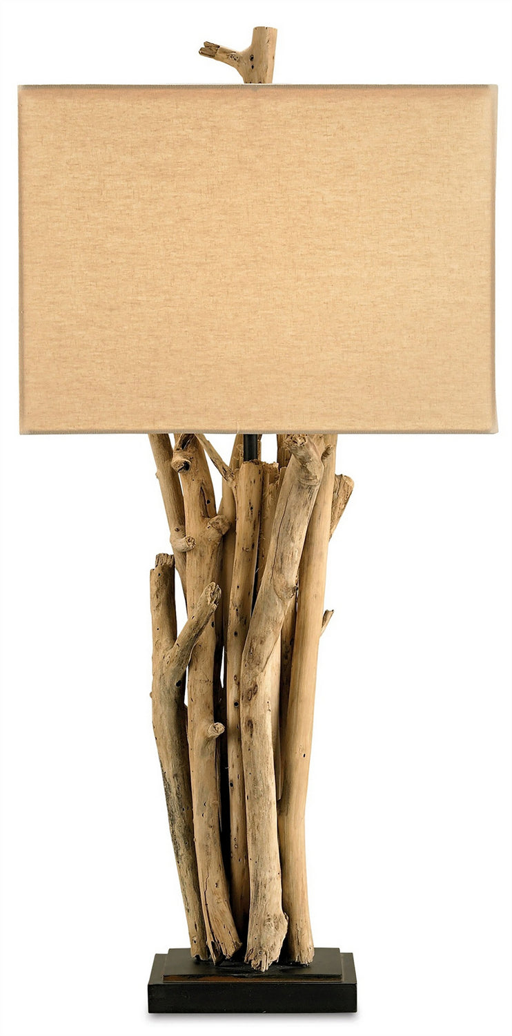 Currey and Company 6344 One Light Table Lamp, Natural/Old Iron Finish-LightingWellCo