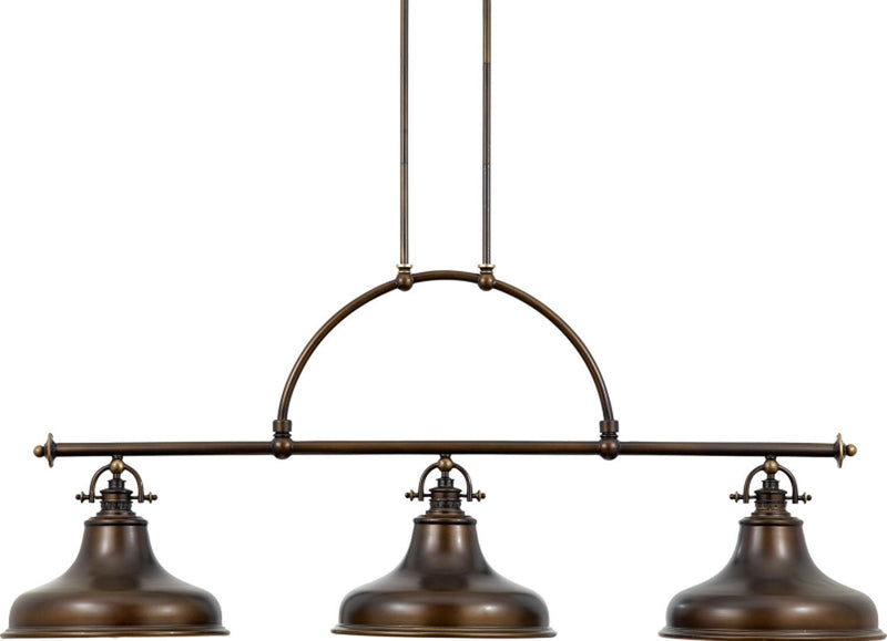 Quoizel ER353PN Three Light Island Chandelier, Palladian Bronze Finish - LightingWellCo