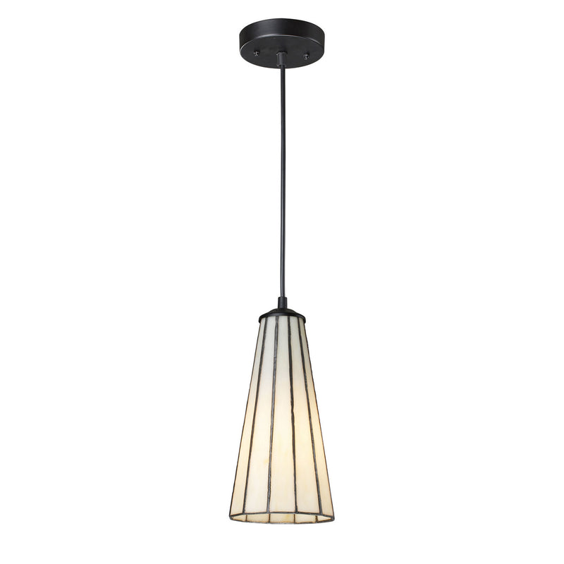 ELK Home 70000-1CW One Light Mini Pendant, Comet White Finish-LightingWellCo