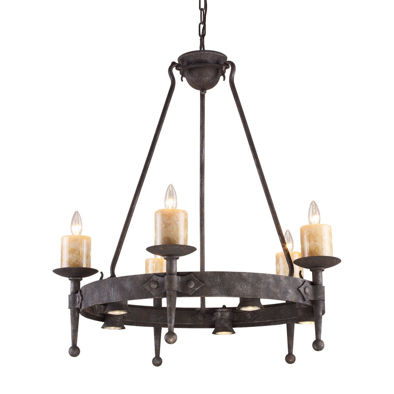 ELK Home 14005/5+5 Five Light Chandelier, Moonlit Rust Finish-LightingWellCo