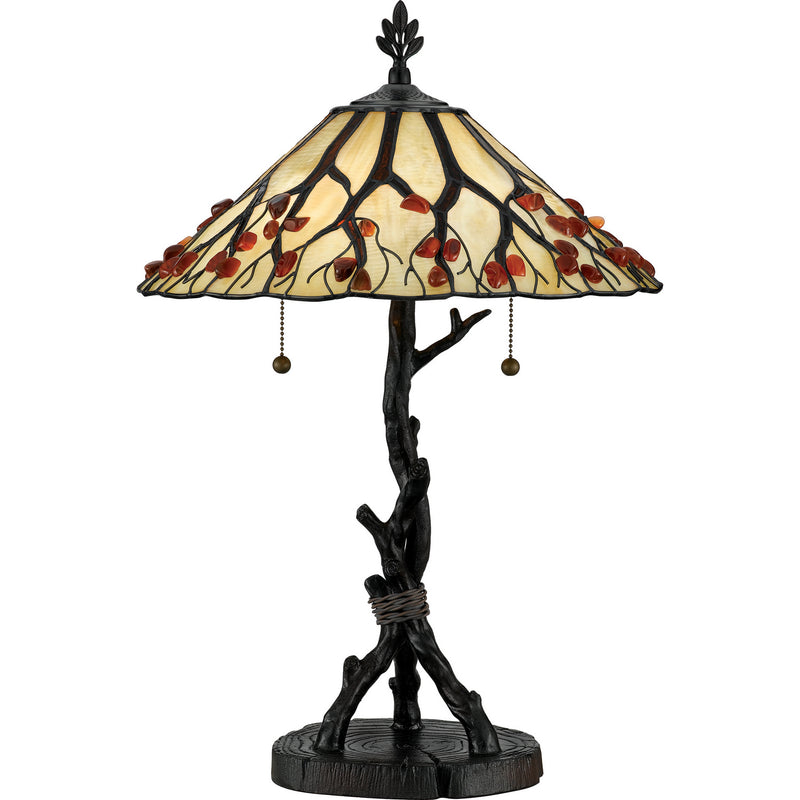 Quoizel AG711TVA Two Light Table Lamp, Valiant Bronze Finish - LightingWellCo