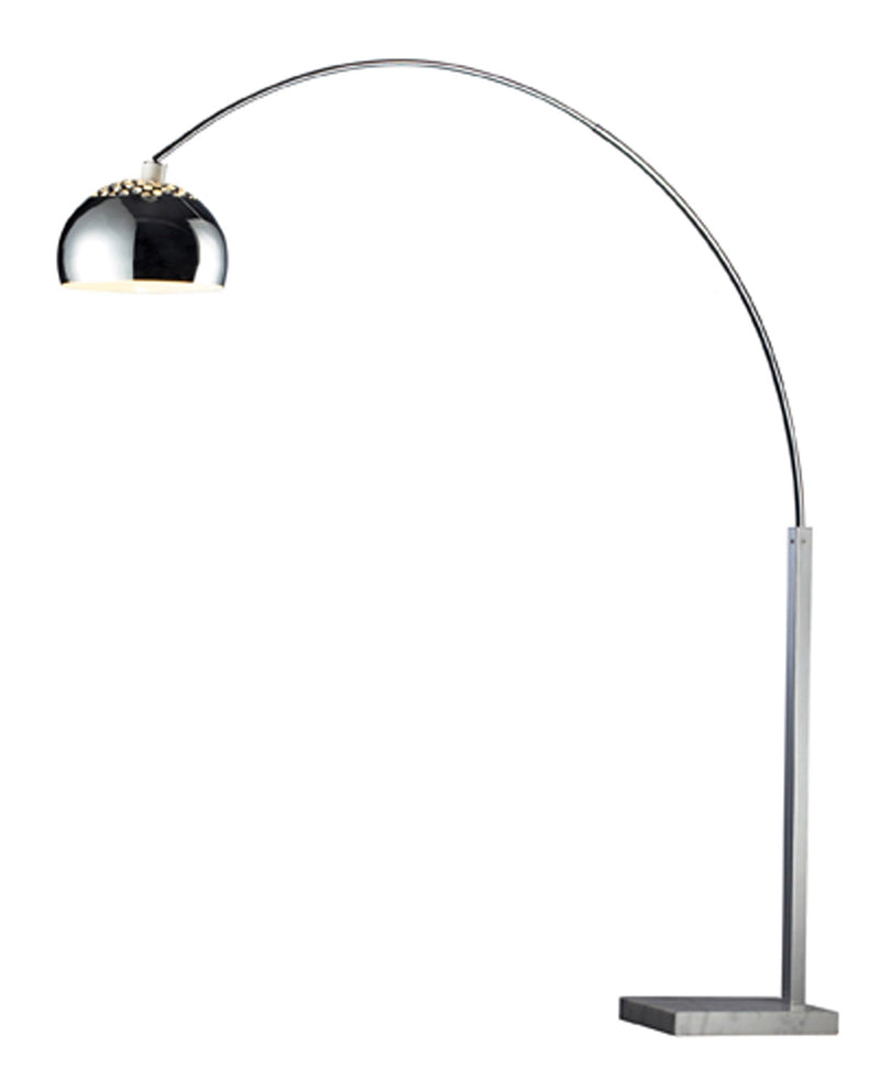 ELK Home D1428 One Light Floor Lamp, Silver, White, White Finish - At LightingWellCo