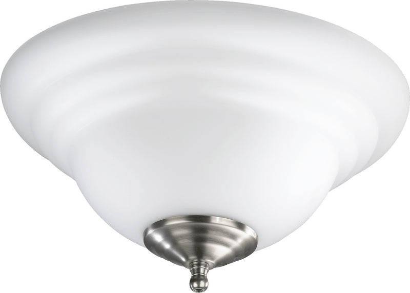Quorum 1120-801H LED Fan Light Kit, Satin Nickel / White Finish - LightingWellCo