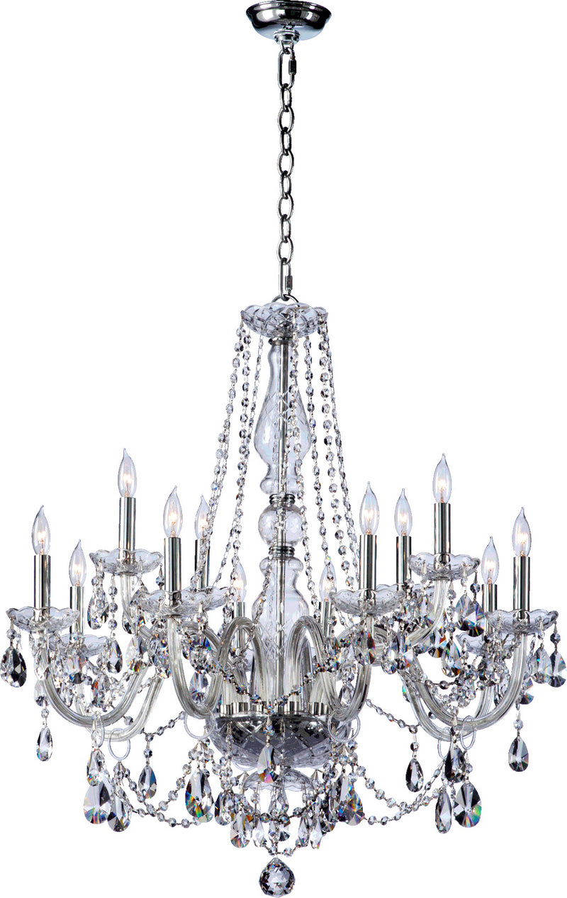 Quorum 631-12-514 12 Light Chandelier, Chrome Finish - LightingWellCo