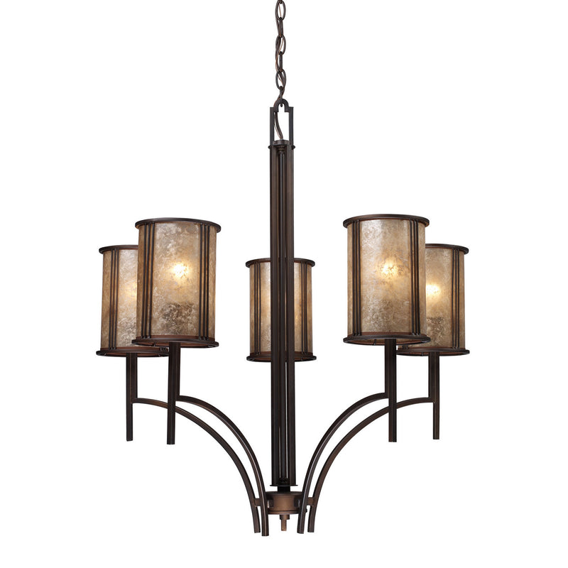 ELK Home 15035/5 Five Light Chandelier, Aged Bronze Finish-LightingWellCo