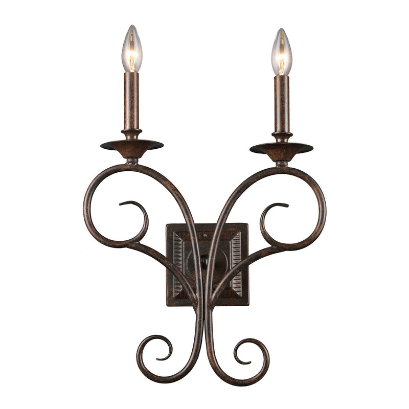 ELK Home 15040/2 Two Light Wall Sconce, Weathered Bronze Finish-LightingWellCo