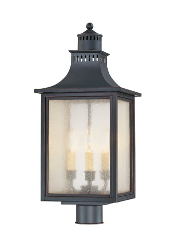 Savoy House 5-255-25 Three Light Post Lantern, Slate Finish LightingWellCo