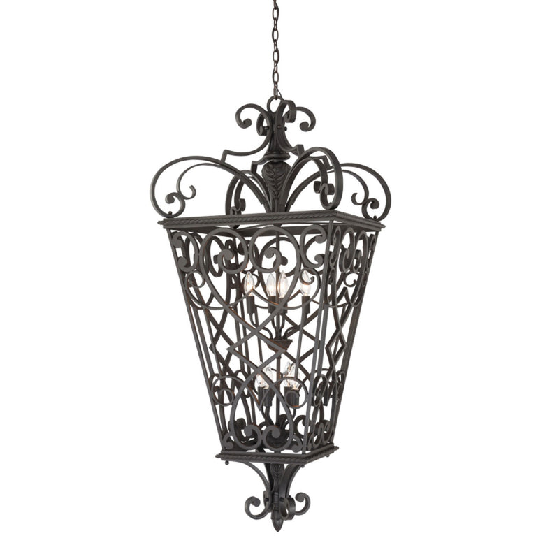 Quoizel FQ1931MK01 Eight Light Outdoor Hanging Lantern, Marcado Black Finish - LightingWellCo