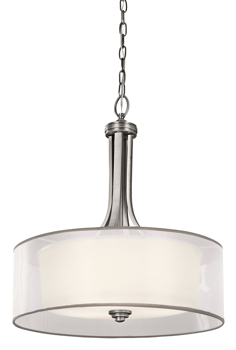 Kichler 42385AP Four Light Pendant, Antique Pewter Finish - LightingWellCo
