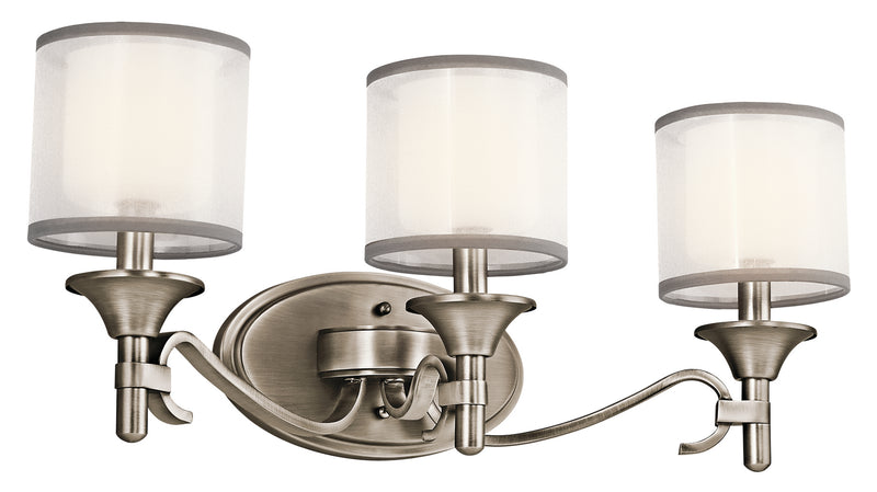 Kichler 45283AP Three Light Bath, Antique Pewter Finish - LightingWellCo
