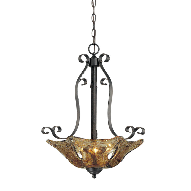 Millennium 7143-BG Three Light Pendant, Burnished Gold Finish - LightingWellCo