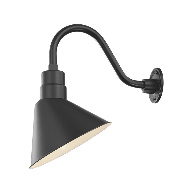 Millennium RAS12-SB One Light Pendant, Satin Black Finish - LightingWellCo