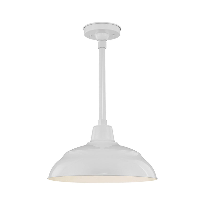 Millennium RWHS17-WH One Light Pendant, White Finish - LightingWellCo