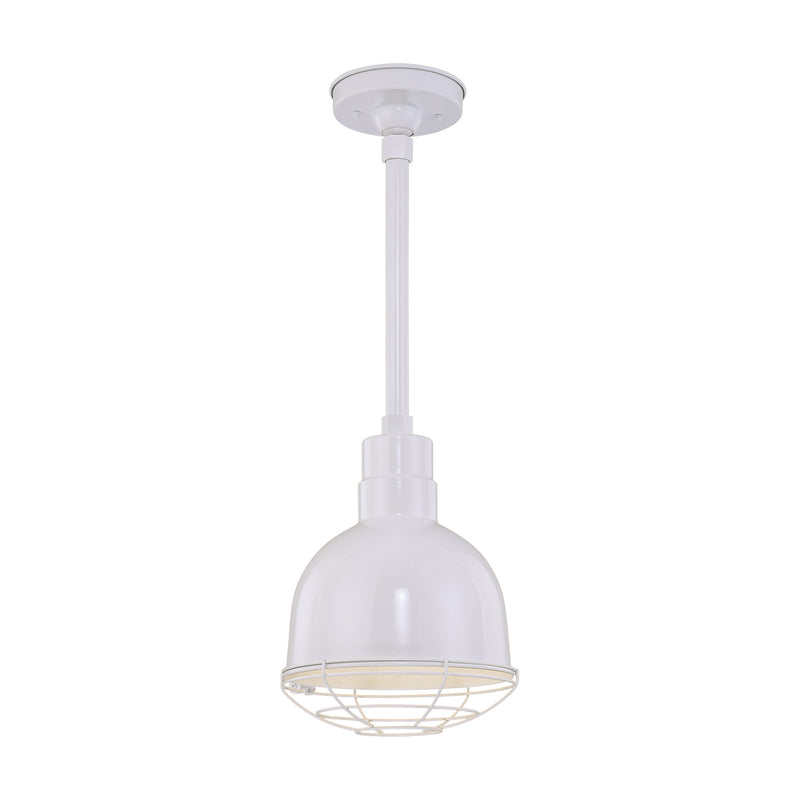 Millennium RDBS10-WH One Light Pendant, White Finish - LightingWellCo