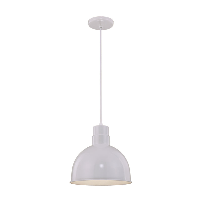 Millennium RDBC12-WH One Light Pendant, White Finish - LightingWellCo