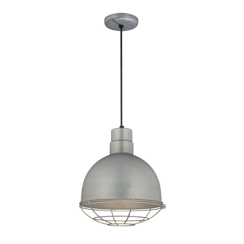 Millennium RDBC12-GA One Light Pendant, Galvanized Finish - LightingWellCo