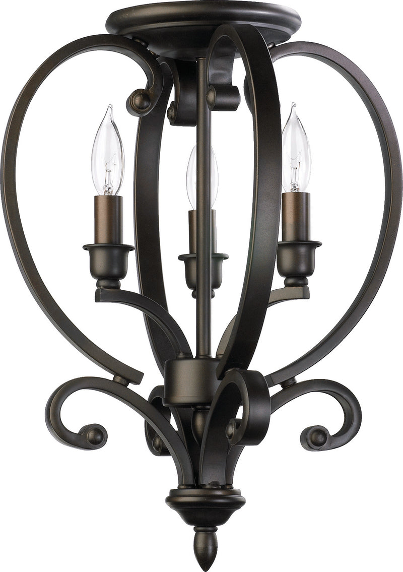 Quorum 6754-3-86 Three Light Dual Mount, Oiled Bronze Finish - LightingWellCo